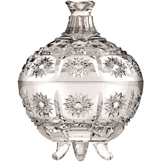 Bomboniere 11,7x12,6cm Decorativo Com Pé De Vidro Casual